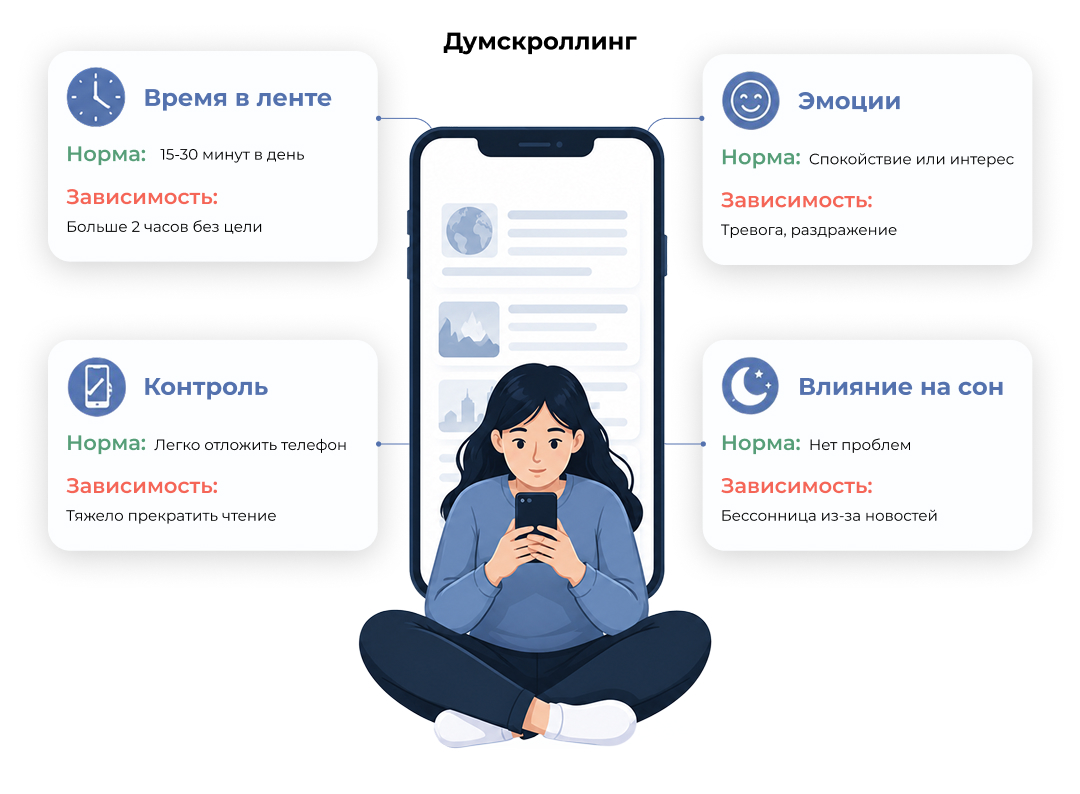 Как проявляется думскроллинг Как проявляется думскроллинг