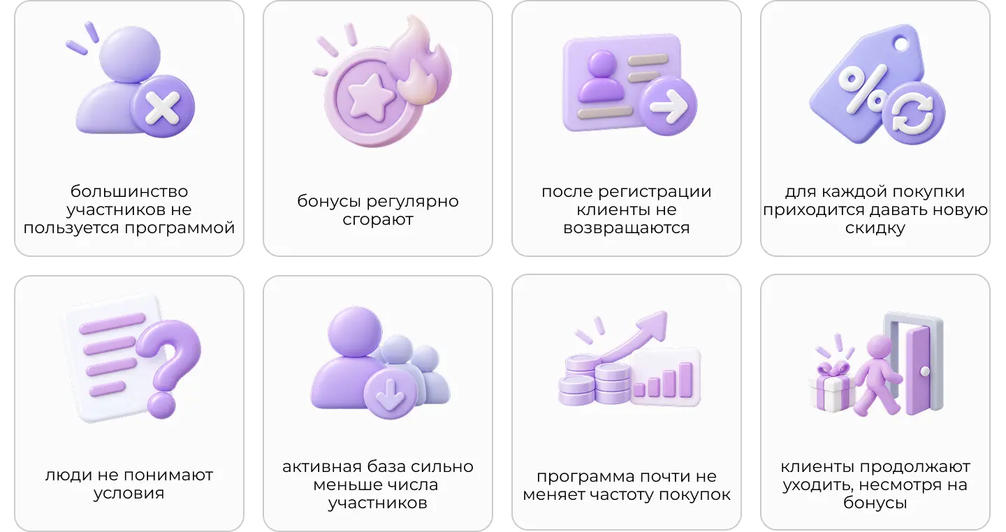 Когда программа лояльности не работает